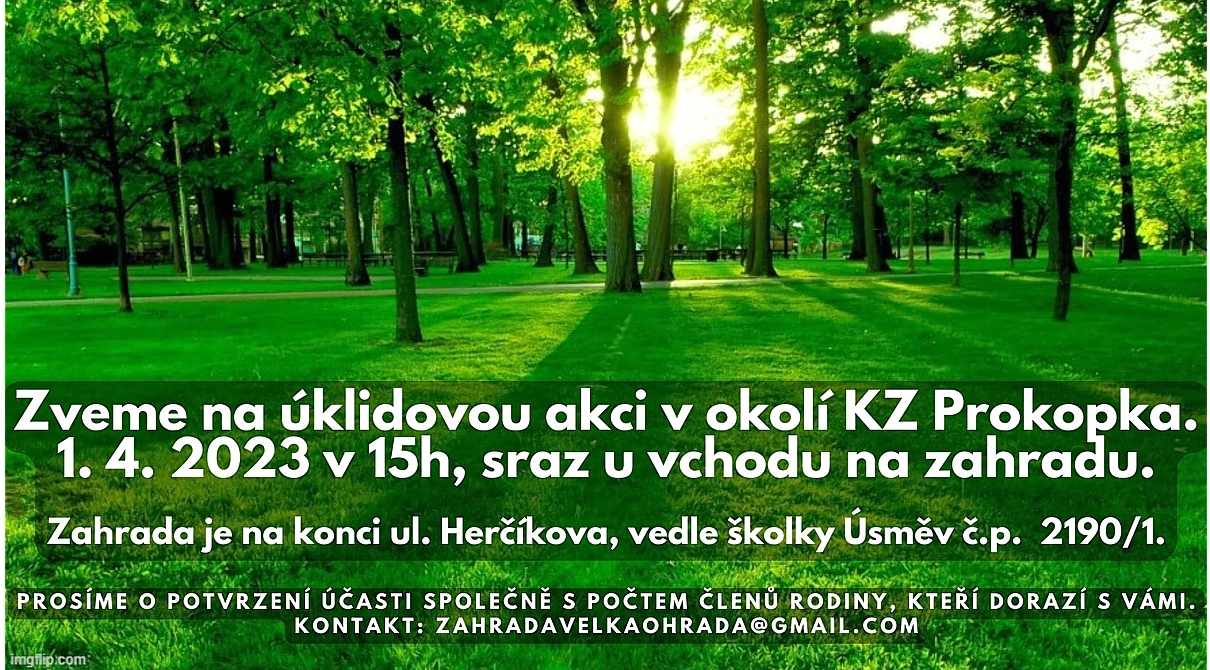 První úklidová akce komunitní zahrady Prokopka