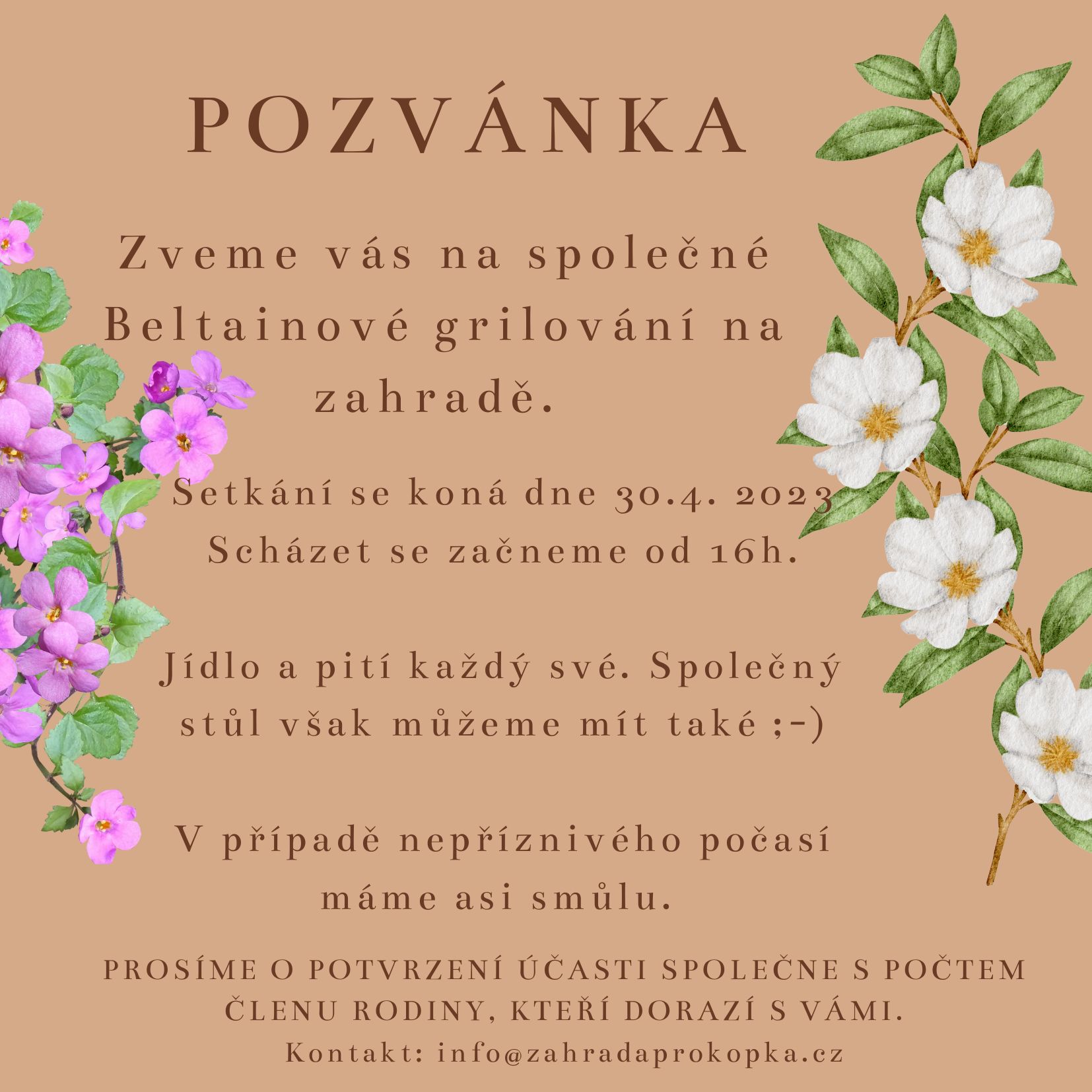 První grilování na komunitní zahradě Prokopka.
