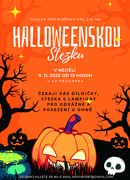 Halloweenská stezka pro děti v komunitní zahradě Prokopka