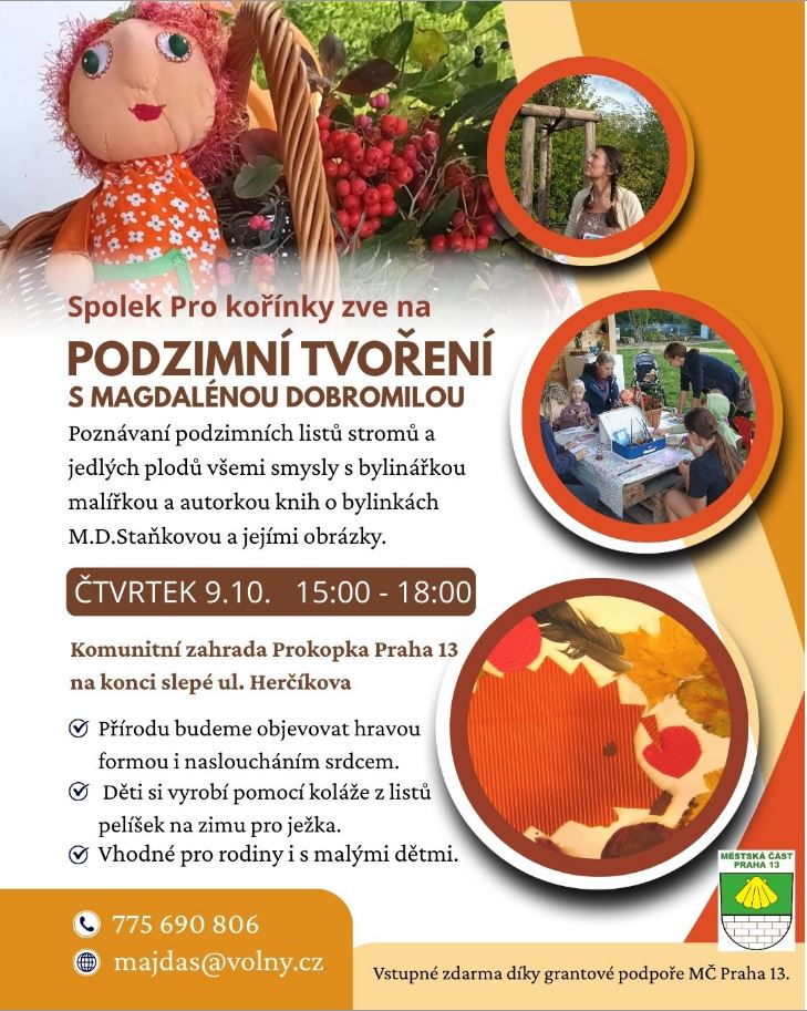 Podzimní bylinkové tvoření v komunitní zahradě Prokopka