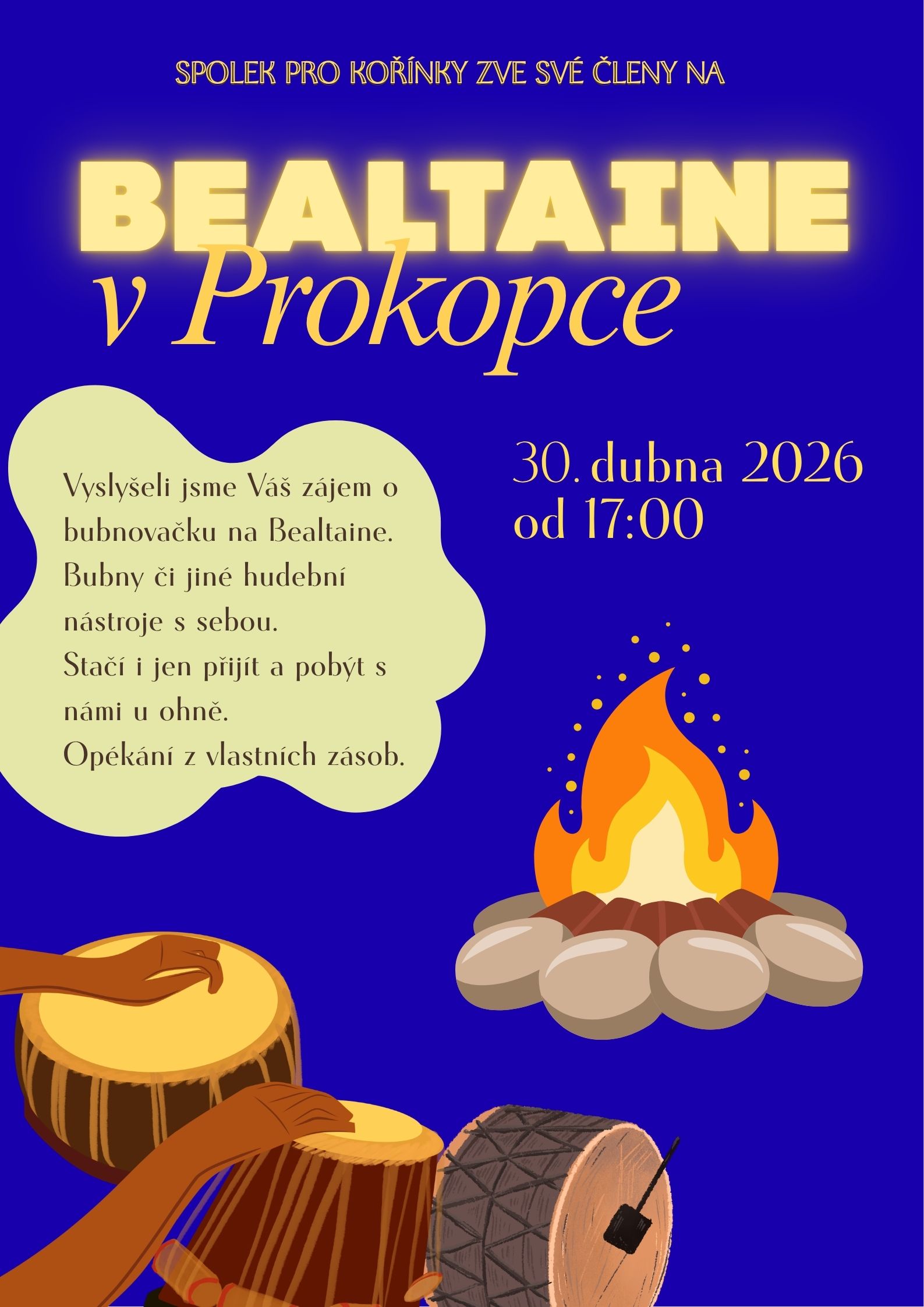 Pálení čarodějnic 30.4.2026 na zahradě Prokopka na Jihozápadním městě.