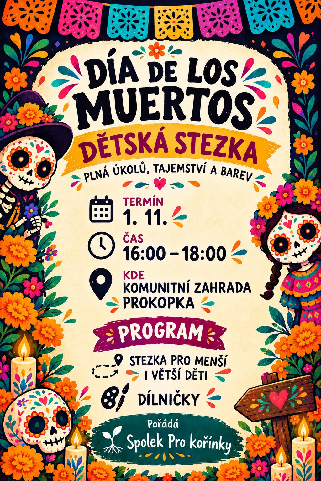 Dětská stezka je podzimní akce od spolku Pro kořínky